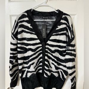 NWT Motel Rocks Zebra Sweater
